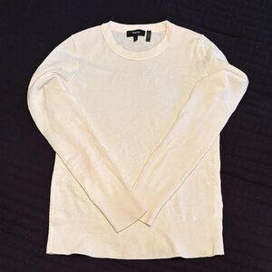 Theory Cream Crew Neck Sweater